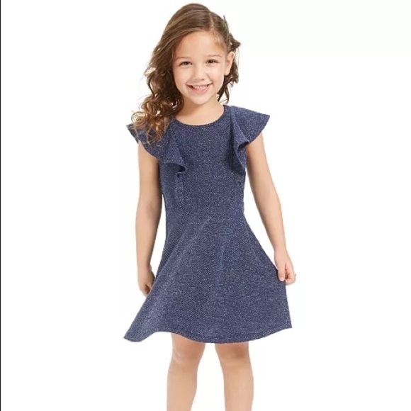 Epic Threads Girls Metallic Flutter Dress, Size 2T - Picture 1 of 9
